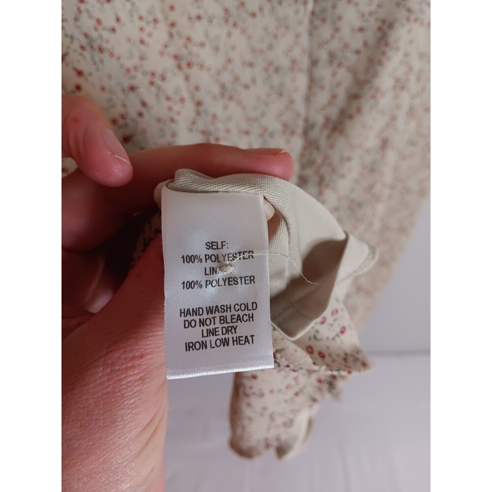 Lulus Cream Floral Mini Dress Style R69962 - Picture 4 of 4